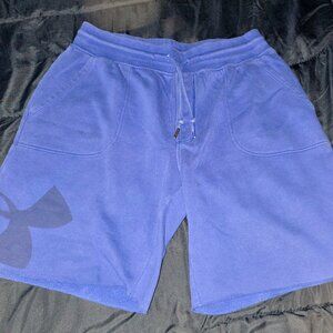 Men'sUnder Armour UA Rival Fleece Logo Shorts Men's Small Blue‎ Sweat Drawstring
